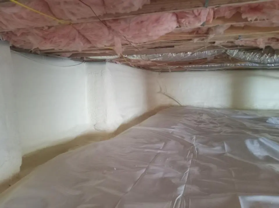 Crawl space encapsulation with closed-cell spray foam for Attic Insulation in Washington